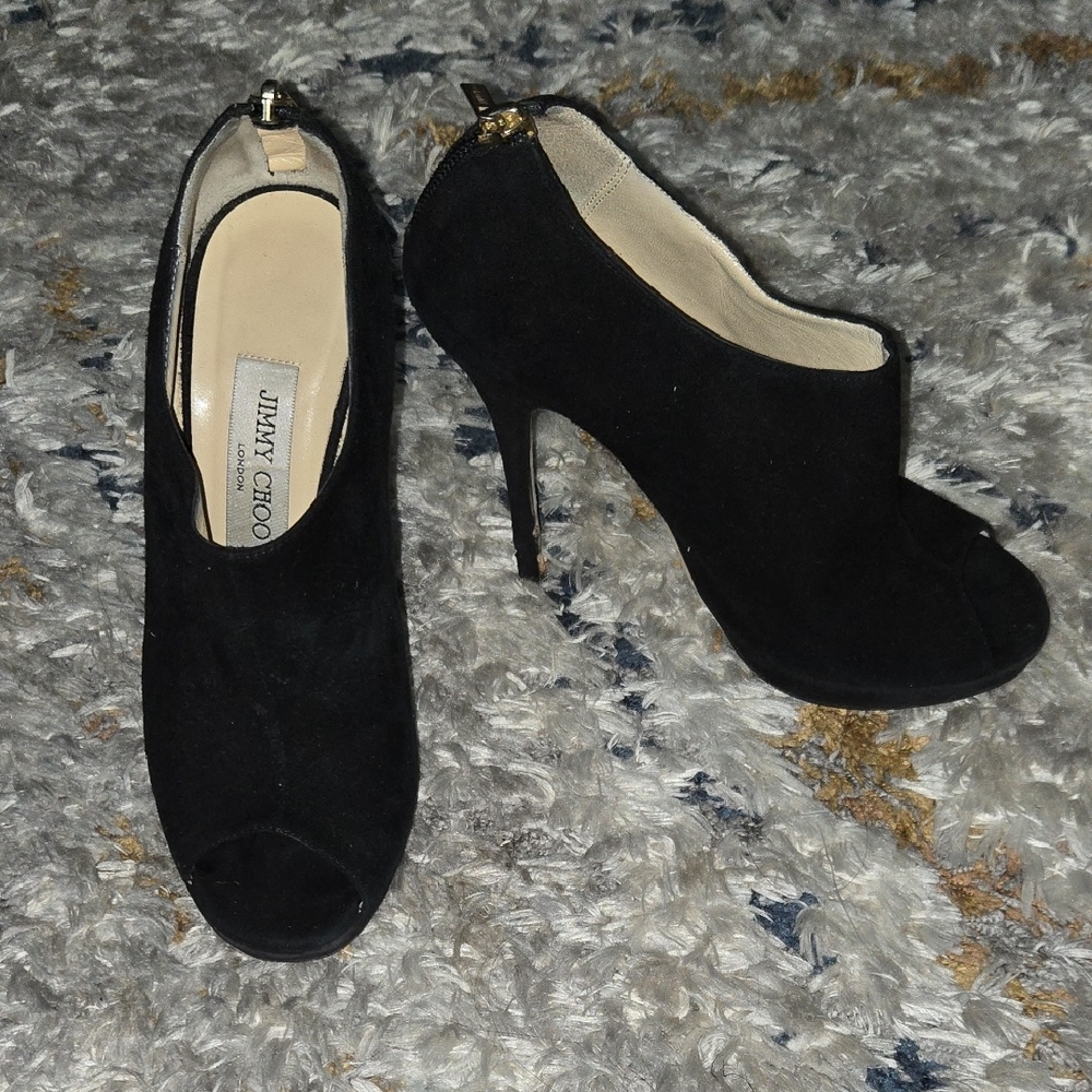 Jimmy Choo Black Suede Ankle Booties